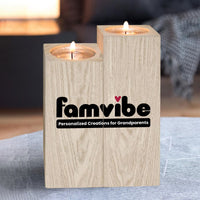 Personalized Famvibe Wood Candle Holder 25960 thumb 1