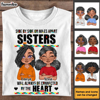 Personalized Side By Side Sisters Connected By The Heart Shirt - Hoodie - Sweatshirt 25583 thumb 1