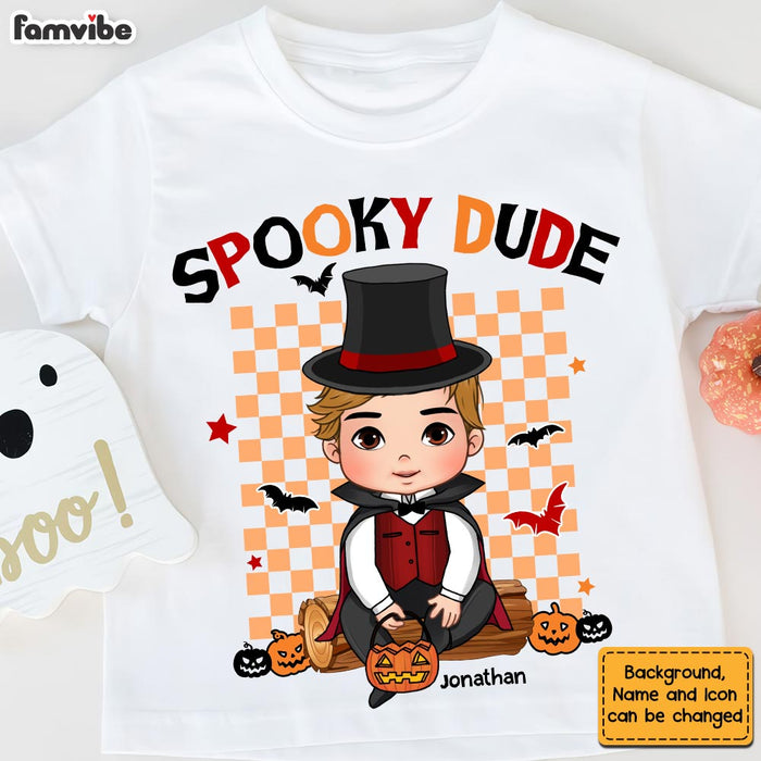 Personalized Gift For Grandson Halloween Spooky Dude Kid T Shirt 28067 1