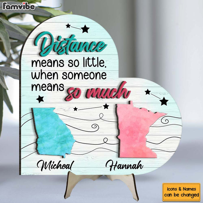 Personalized Gift For Long Distance State Maps 2 Layered Separate Wooden Plaque 32065 1