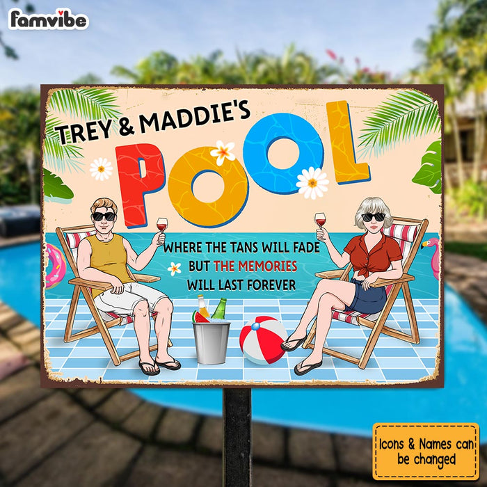 Personalized Gift For Couple Where The Tans Will Fade Metal Sign 26071 1