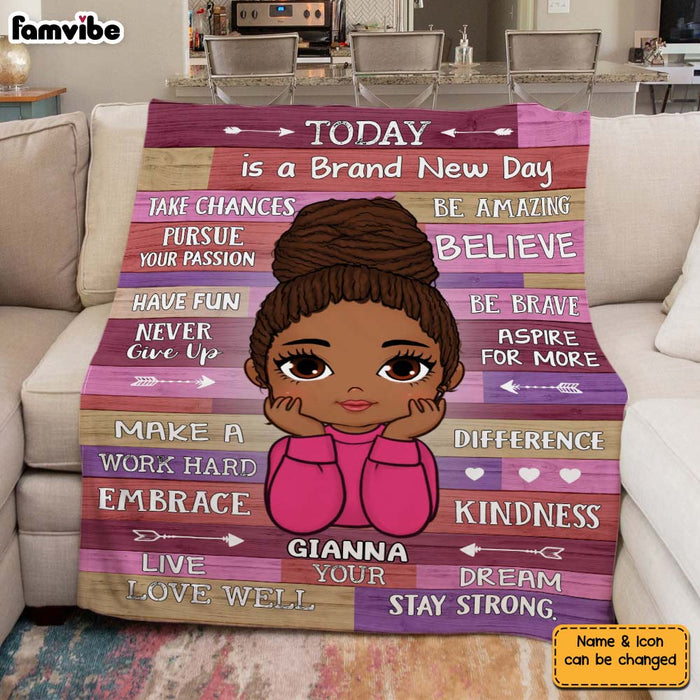 Personalized Daughter Inspirational Aspire For More Blanket 30001 1