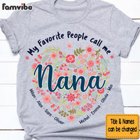Personalized Gift For Grandma Floral Heart Shirt - Hoodie - Sweatshirt 31755 thumb 1