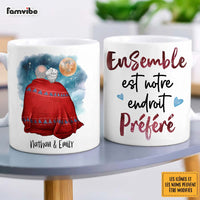 Personalized French Couples Gift Ensemble Est Notre Endroit Préféré Mug 30807 thumb 1