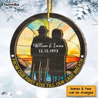 Personalized 50th Wedding Anniversary Gift For Couple 2 Layered Mix Ornament 29747 thumb 1