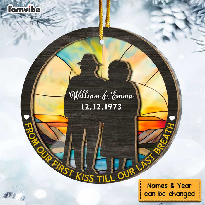 Personalized 50th Wedding Anniversary Gift For Couple 2 Layered Mix Ornament 29747 1