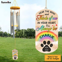 Personalized Pet Loss Gift Here The Wind And Think Of Me Photo Wind Chimes 27380 thumb 1