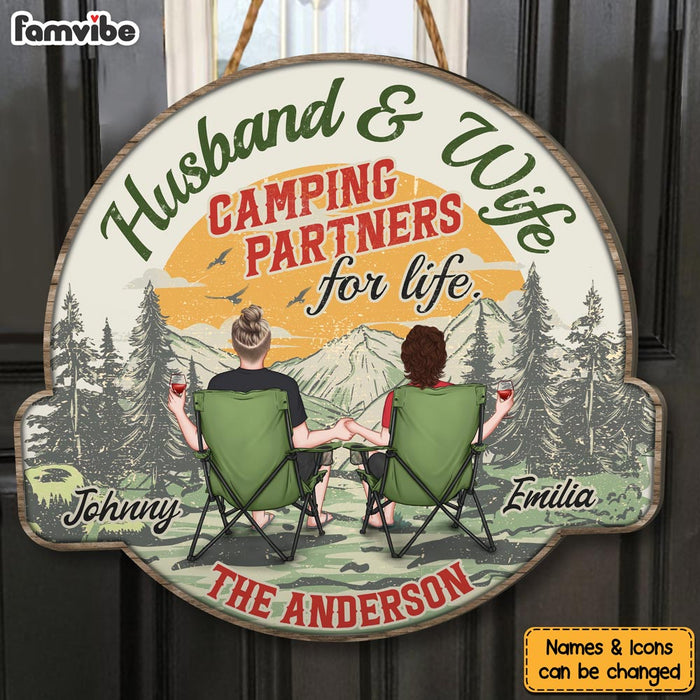 Personalized Gift For Couple Camping Wood Sign 34780 1