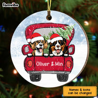 Personalized Dog Christmas Full Circle Ornament SB301 81O34 thumb 1