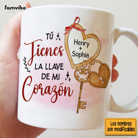 Personalized Couple Spanish Tú Tienes La Llave De Mi Corazón Mug 31075 thumb 1