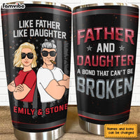 Personalized Proud Father And Daughter Steel Tumbler 24965 thumb 1
