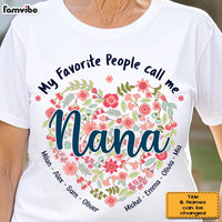 Personalized Gift For Grandma Floral Heart Shirt - Hoodie - Sweatshirt 31755 thumb 1