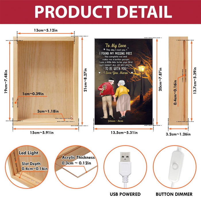 Personalized Couple Gift The Day I Met You Night Outing Picture Frame Light Box 31145 1
