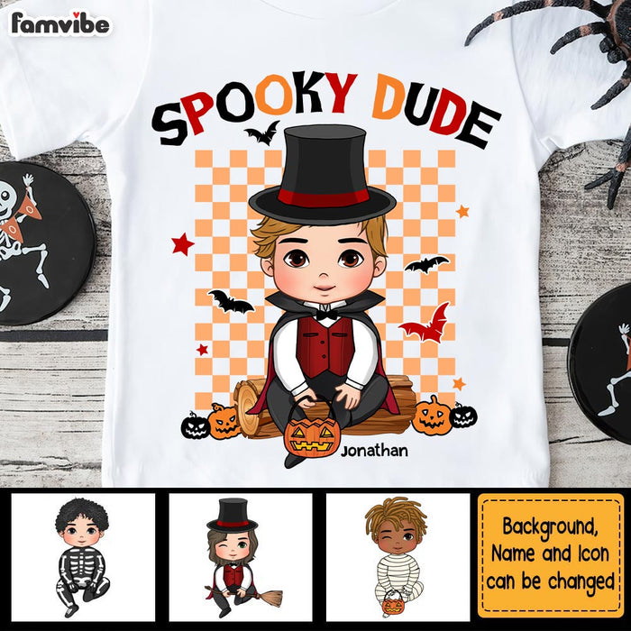 Personalized Gift For Grandson Halloween Spooky Dude Kid T Shirt 28067 1