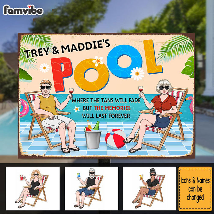 Personalized Gift For Couple Where The Tans Will Fade Metal Sign 26071 1