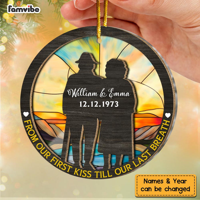 Personalized 50th Wedding Anniversary Gift For Couple 2 Layered Mix Ornament 29747 1