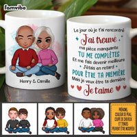 Personalized French Couples Gift Le jour où je t'ai rencontré Mug 30789 thumb 1