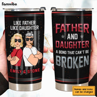 Personalized Proud Father And Daughter Steel Tumbler 24965 thumb 1