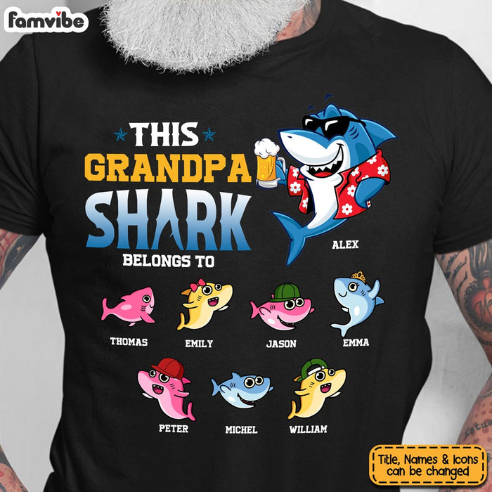 Personalized Gift For Grandpa Shark Belongs To Shirt - Hoodie - Sweatshirt 28222 1