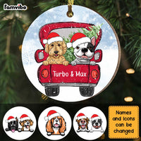 Personalized Dog Christmas Full Circle Ornament SB301 81O34 thumb 1