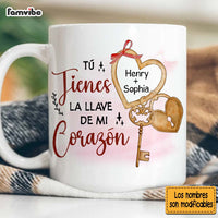 Personalized Couple Spanish Tú Tienes La Llave De Mi Corazón Mug 31075 thumb 1