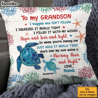Personalized Gift For Grandson Hug This Turtle Pillow 29726 thumb 1