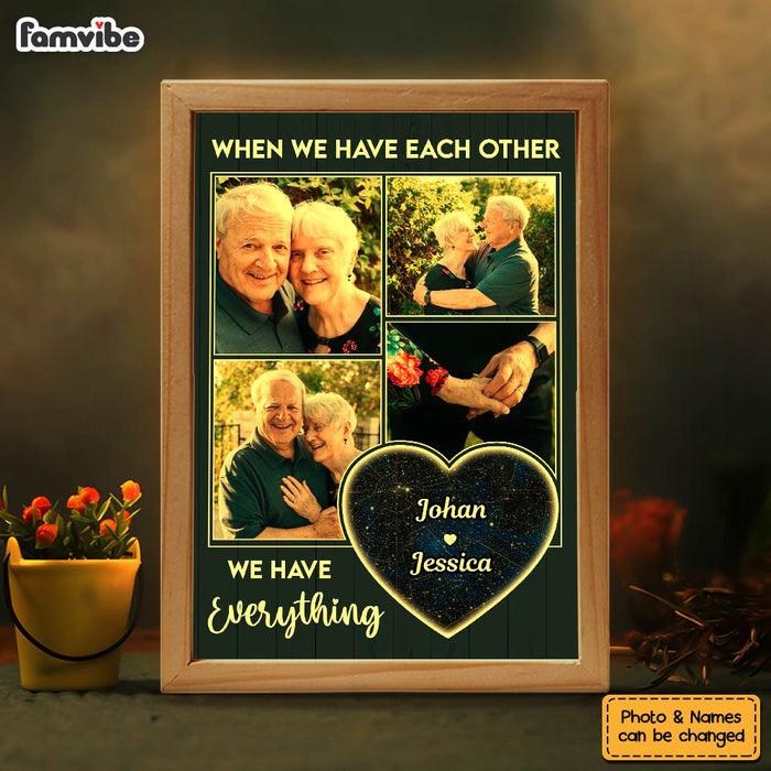 Personalized Couple Gift  We Have Each Other Picture Frame Light Box 31366 1