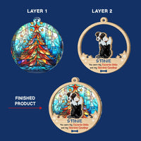 Personalized Dog Loss Gift My Favorite Hello My Hardest Goodbye 2 Layered Mix Ornament 29544 thumb 1