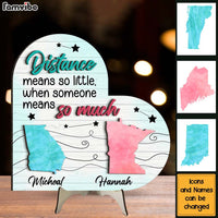 Personalized Gift For Long Distance State Maps 2 Layered Separate Wooden Plaque 32065 thumb 1
