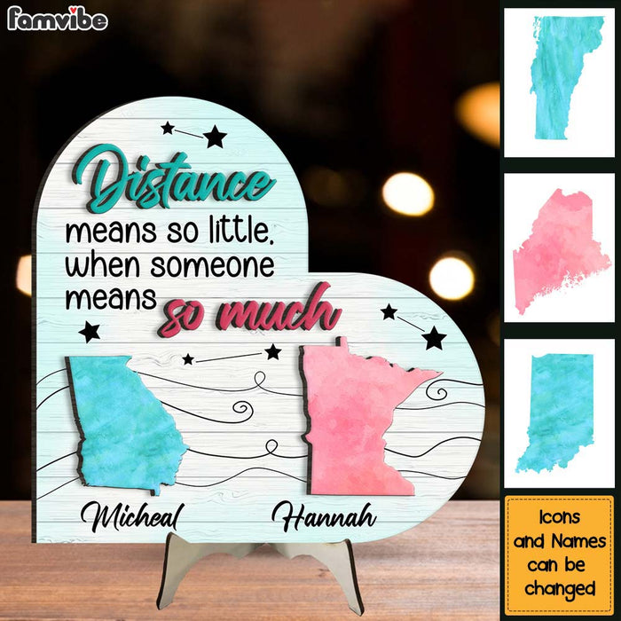 Personalized Gift For Long Distance State Maps 2 Layered Separate Wooden Plaque 32065 1
