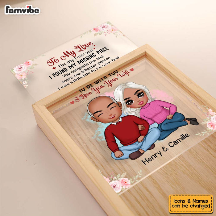 Personalized Couples Gift The Day I Met You Picture Frame Light Box 31125 1