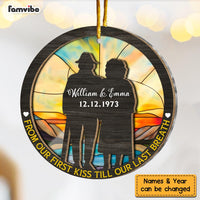 Personalized 50th Wedding Anniversary Gift For Couple 2 Layered Mix Ornament 29747 thumb 1