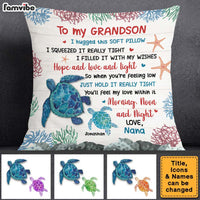 Personalized Gift For Grandson Hug This Turtle Pillow 29726 thumb 1