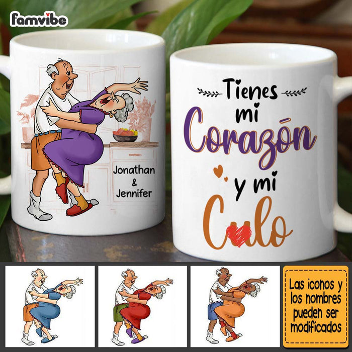 Personalized Couple Spanish Tienes Mi Corazón Mug 31077 1