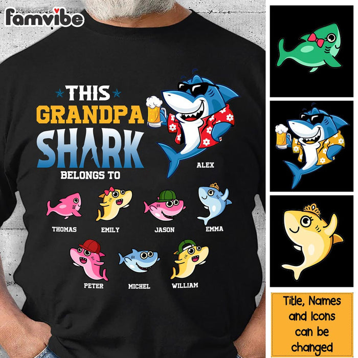 Personalized Gift For Grandpa Shark Belongs To Shirt - Hoodie - Sweatshirt 28222 1