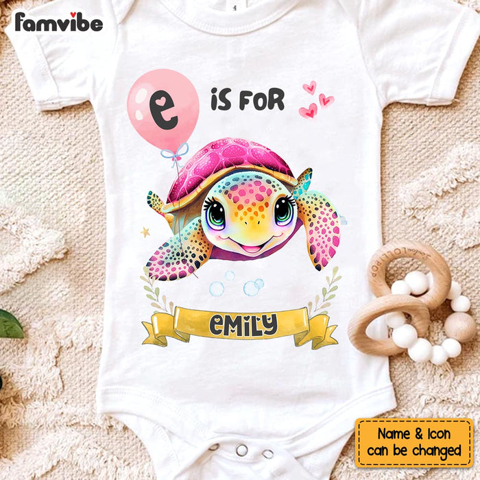 Personalized Gift For Baby First Alphabet Name Baby Onesie 32029 1