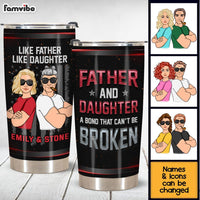 Personalized Proud Father And Daughter Steel Tumbler 24965 thumb 1