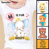 Personalized Gift For Baby First Alphabet Name Baby Onesie 32029 thumb 1