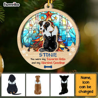 Personalized Dog Loss Gift My Favorite Hello My Hardest Goodbye 2 Layered Mix Ornament 29544 thumb 1