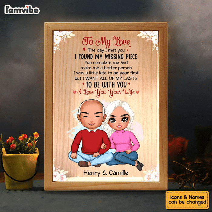 Personalized Couples Gift The Day I Met You Picture Frame Light Box 31125 1