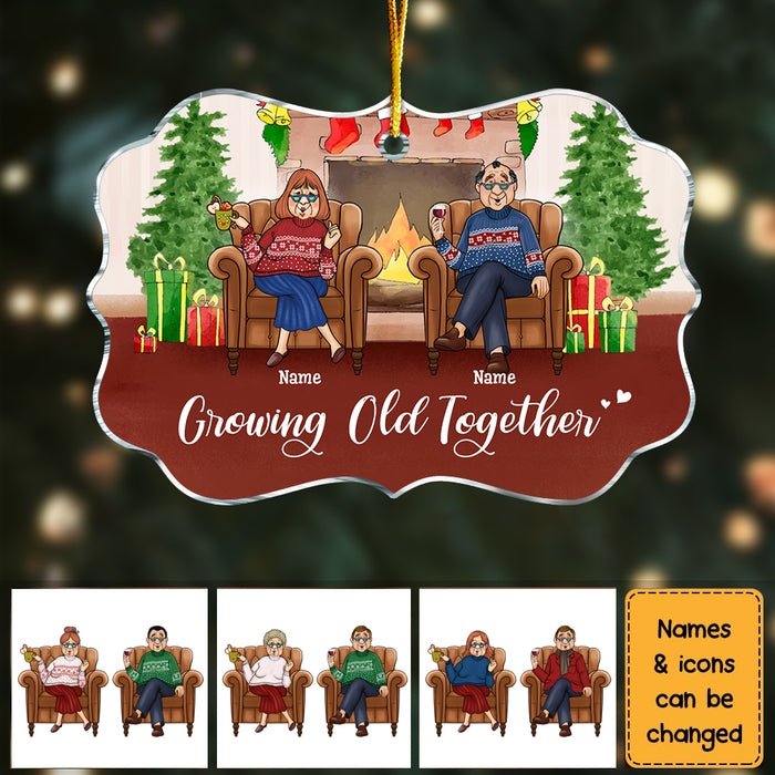 Personalized Gift For Old Couple Growing Old Together Benelux Ornament 30069 1