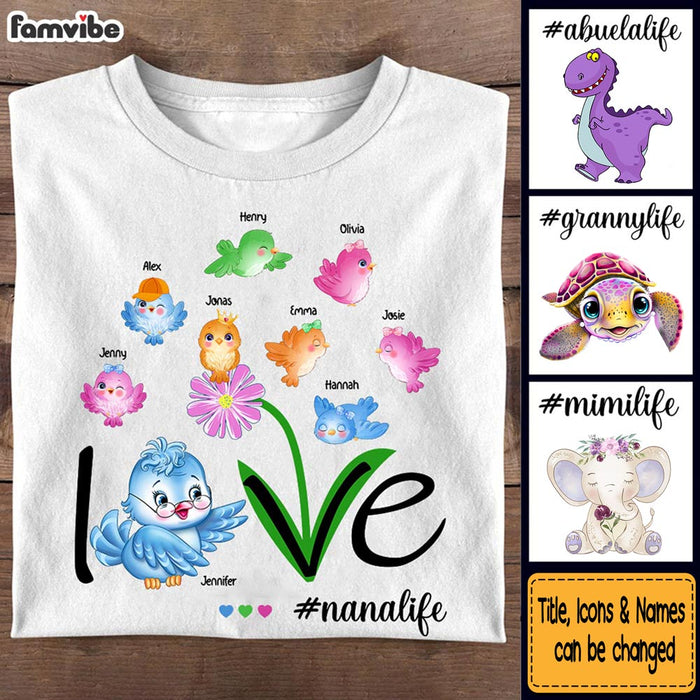 Personalized Gift For Grandma Love Birds Shirt - Hoodie - Sweatshirt 27273 1