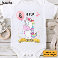 Personalized Gift For Baby First Alphabet Name Baby Onesie 32029 thumb 1