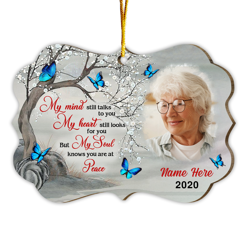 Personalized Memorial Mom Dad Butterfly Benelux Ornament NB192 85O57