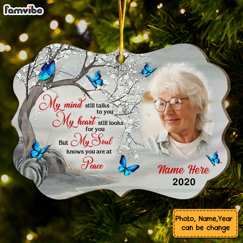 Personalized Memorial Mom Dad Butterfly Benelux Ornament NB192 85O57