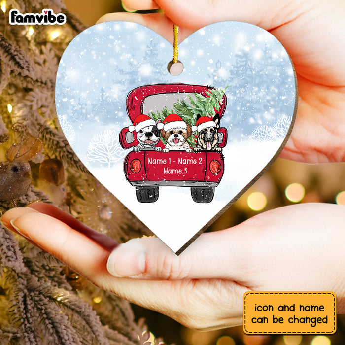 Personalized Dog Christmas Full  Heart Ornament SB301 81O34 1