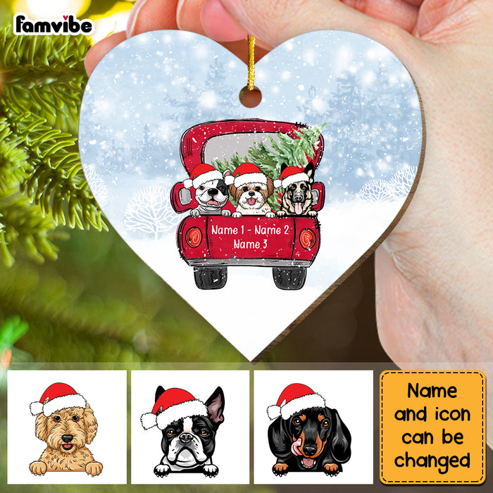 Personalized Dog Christmas Full  Heart Ornament SB301 81O34 1