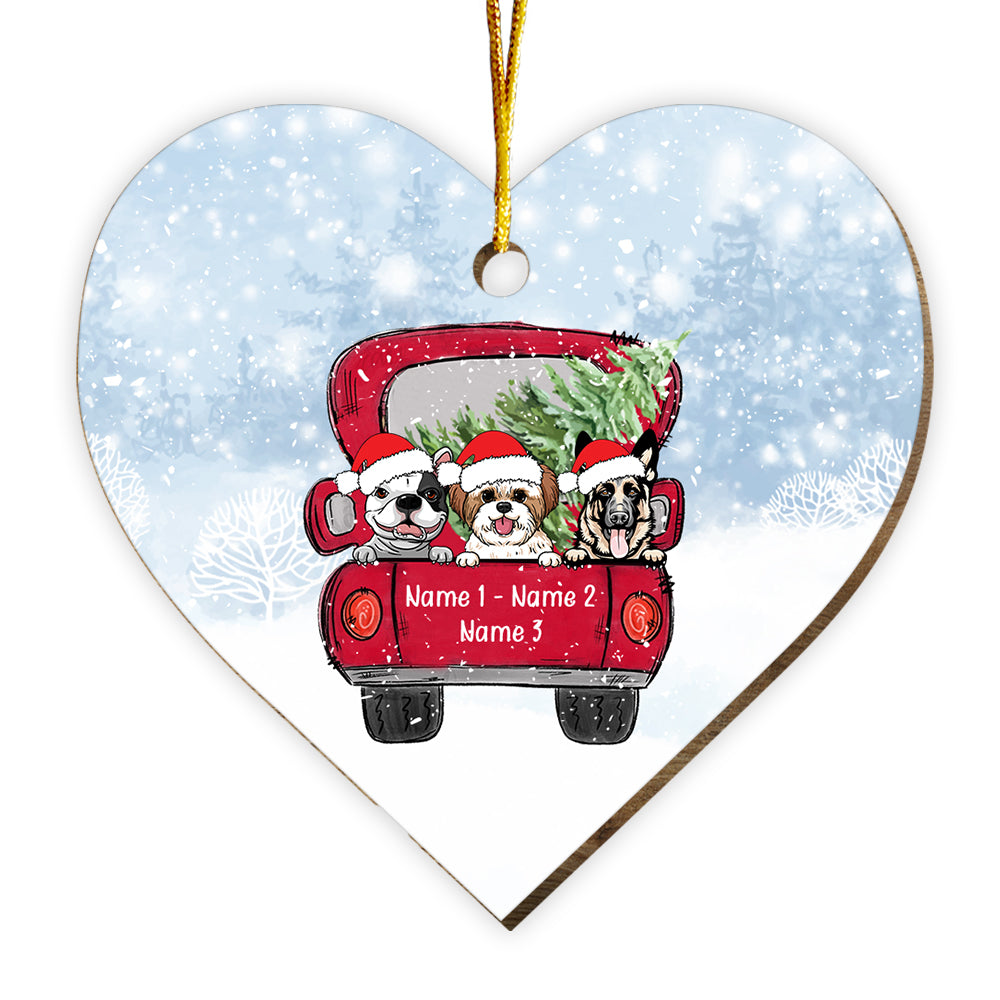 Personalized Dog Christmas Full  Heart Ornament SB301 81O34