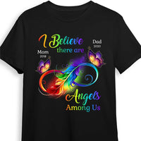 Personalized Memorial Butterfly Mom Dad Infinity T Shirt FB202 81O58 thumb 1