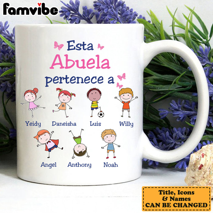 Personalized Super Abuela Accent Mug, Gift For Mexican Mom